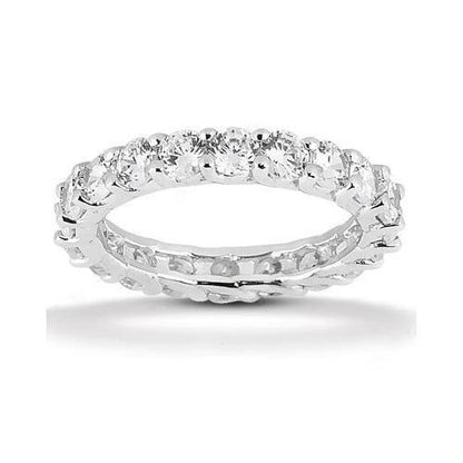 Women Diamonds Engagement Eternity Band E Vvs1 2 Carat White Gold Eternity Band