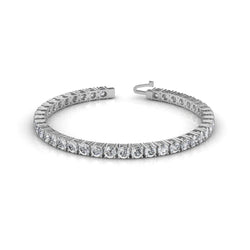 Real  Women Solid White Gold 14K Round Diamond Tennis Bracelet 12 Carats