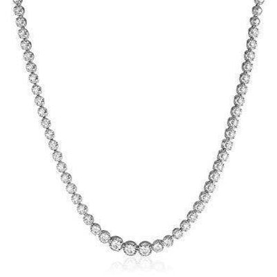 Women Necklace White Gold 14K 10.00 Ct Round Cut Sparkling Diamonds Necklace