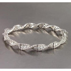 Real  Women Round Diamond Bracelet 8 Carats Jewelry New
