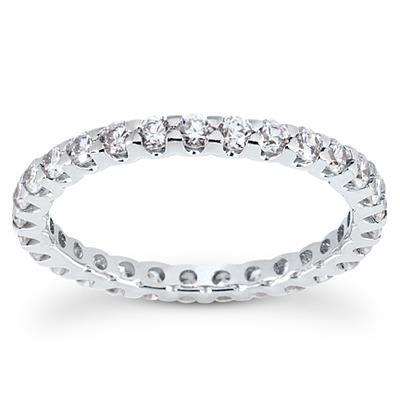 Women Round Diamond Eternity Wedding Band White Gold 3.60 Ct. Eternity Band