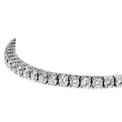 Genuine  Round Diamond Tennis Bracelet 6.50 Carats White Gold 14K Jewelry
