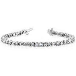 Women White Gold 10K Round Lab Grown Diamond Fine Tennis Bracelet Jewelry 6 Ct.
