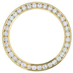 Yellow Gold 14K Diamond Bezel to Fit Rolex Date All Watch Models 3.5 Ct.